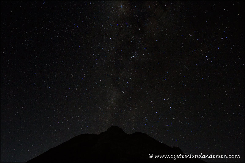7. A very clear night, on the way up to the crater.