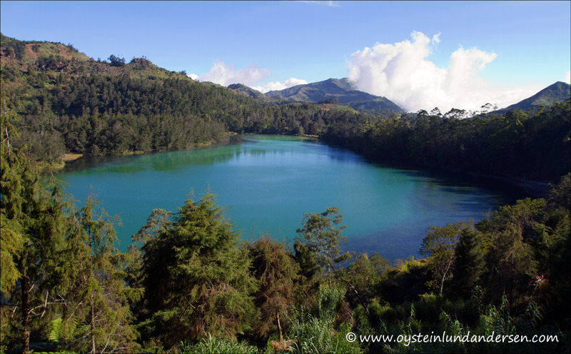 The Telaga Warna volcanic lake