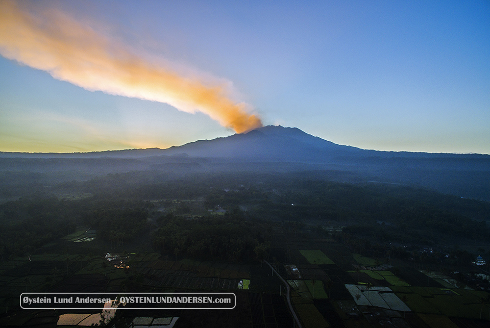 Raung Volcano Indonesia July 2015 Eruption Aerial
