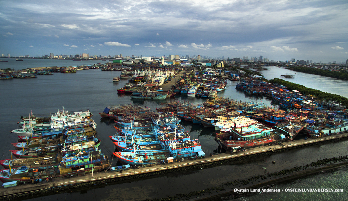 Muara Baru Jakarta harbour pelabuhan muara baru DJI Phantom Indonesia 2016 boat kapal