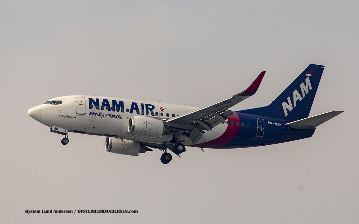 Nam Air Boeing 737-500 named "Kedamaian" (Peace) (PK-NAK) 