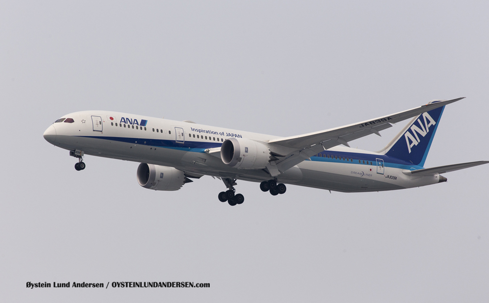 ANA Boeing 787 Dreamliner Arriving from Tokyo (6 December 2015)
