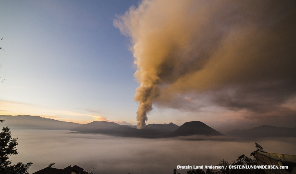 Aerial Bromo Volcano Tengger Eruption 2016