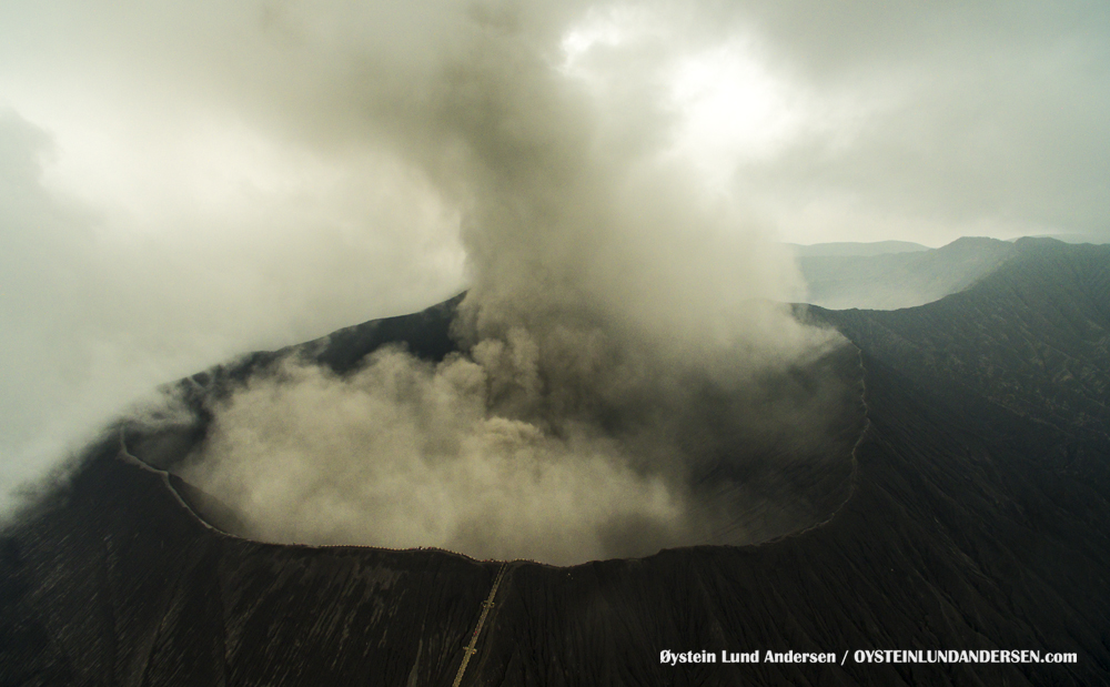 Bromo Tengger Indonesia Eruption February 2016 Aerial