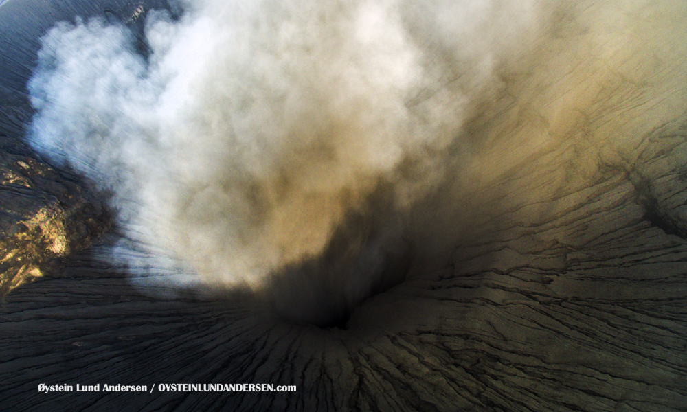 Aerial Phantom Bromo Eruption 2016 Tengger Indonesia Eruption Volcano June 2016