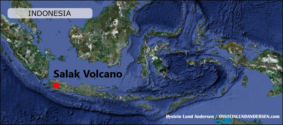 Peta Map Salak Volcano Gunung Mountain Bogor