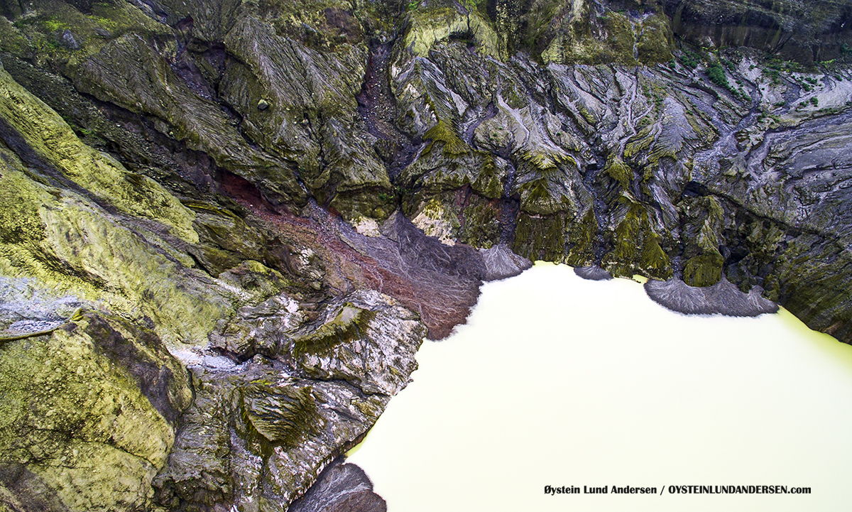 Kelud Volcano Indonesia 2016 Aerial DJi Crater Lake Danau