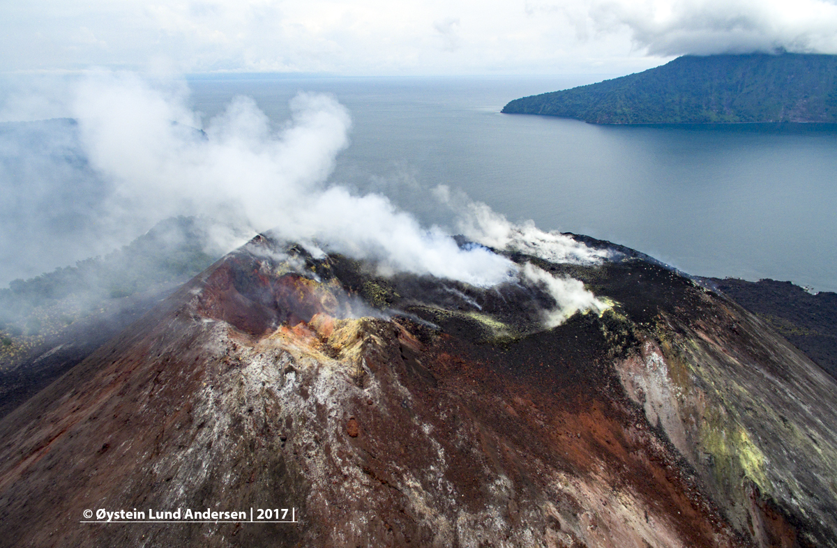 Aerial Krakatau 2017 volcano sunda java andersen