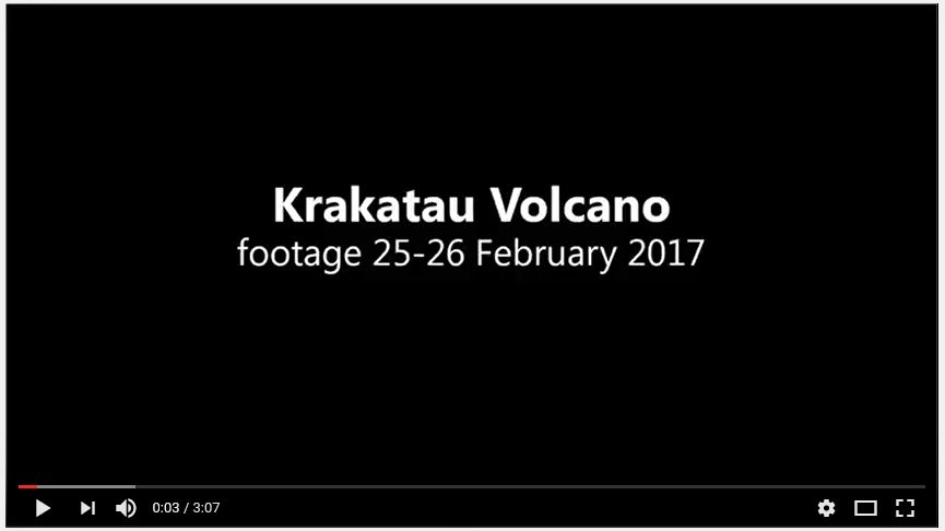 krakatau volcano aerial video dji aerial 2017 crater lava