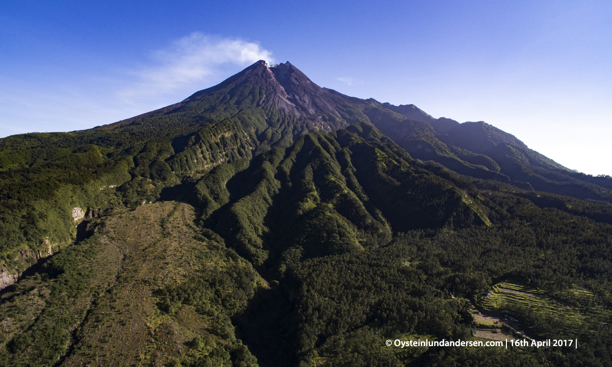 DJI Aerial Merapi Volcano Central-Java Yogyakarta 2017