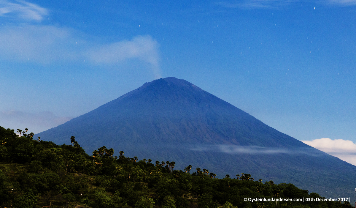 Agung volcano Bali Indonesia December 2017
