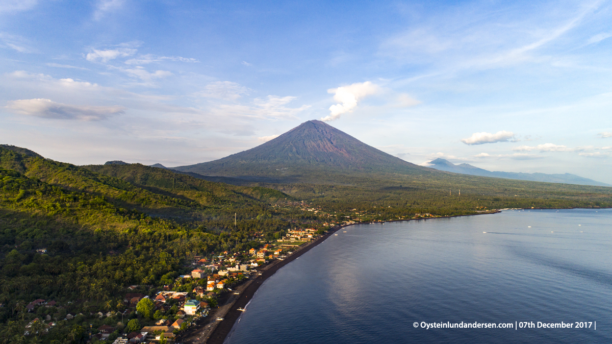 Agung volcano Bali Indonesia December 2017 Aerial DJI Phantom Drone Aerial