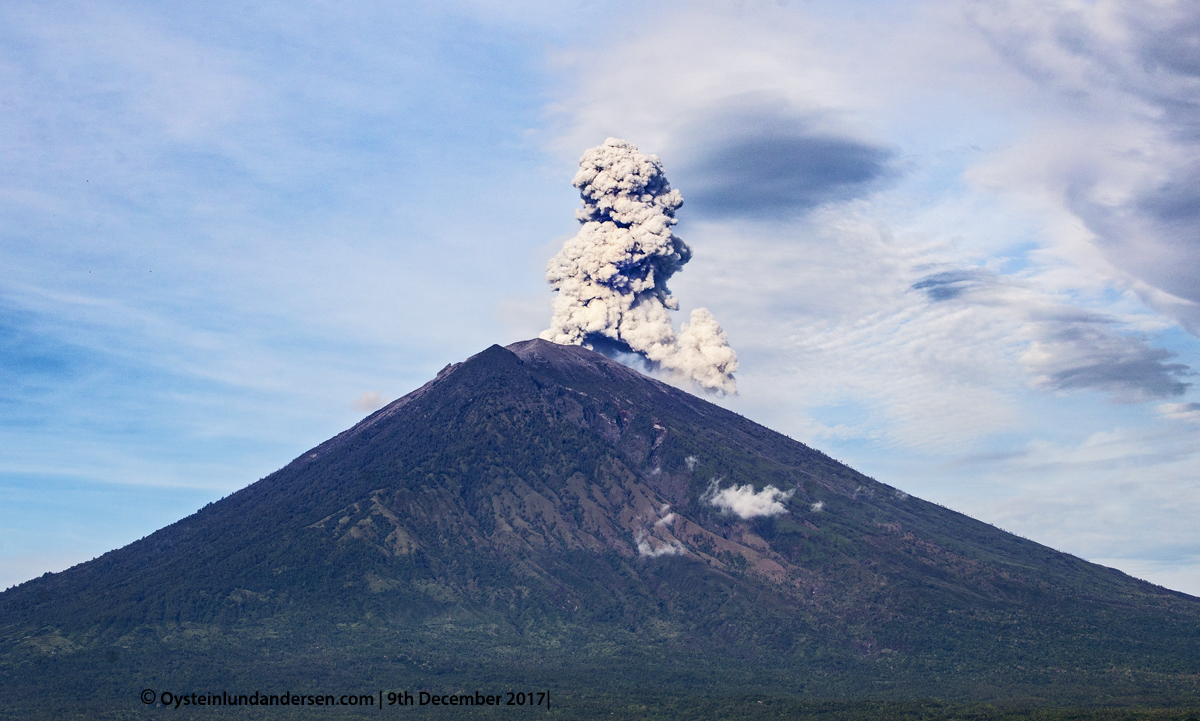 Agung volcano Bali Indonesia December 2017