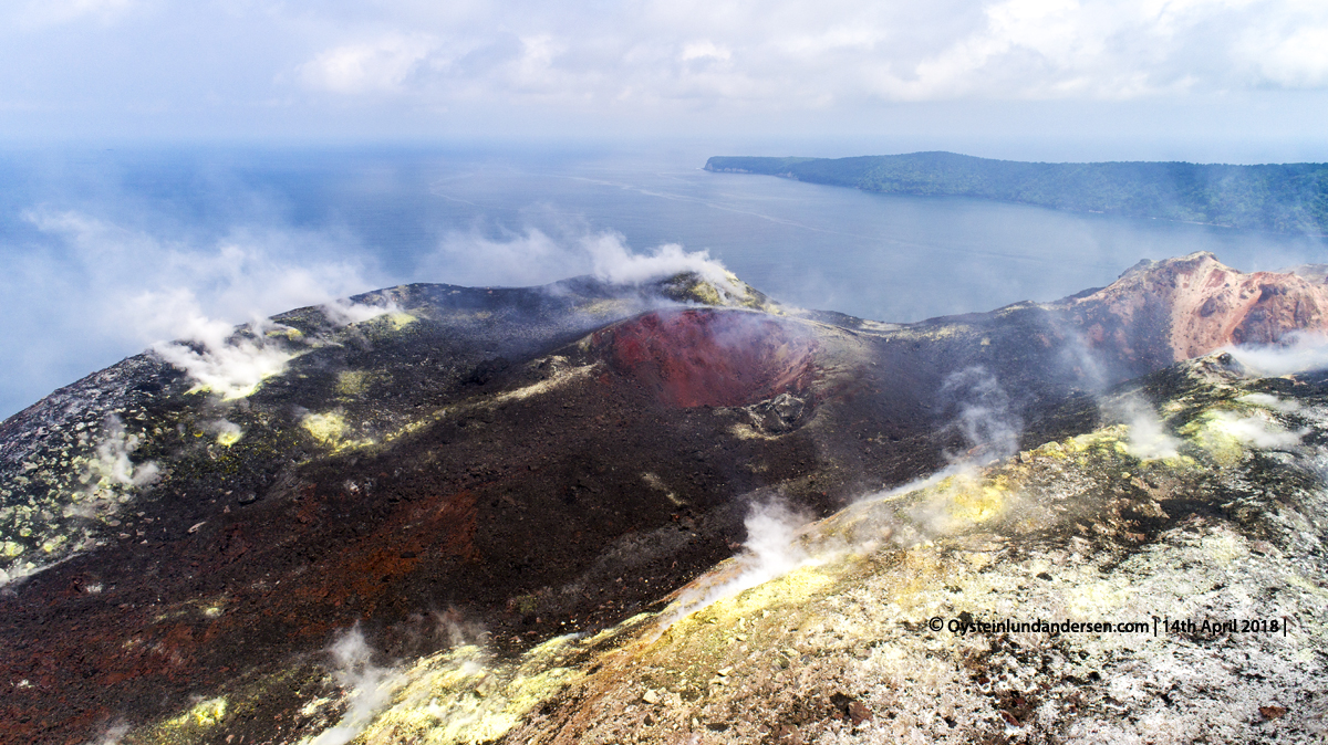 Anak-Krakatau, Krakatau, April, 2018, Volcano, Indonesia, Gunungapi, drone, aerial