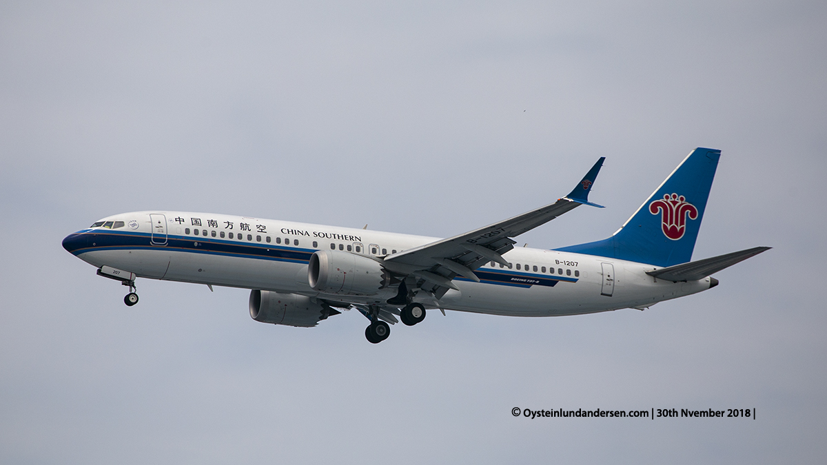 China Southern Airlines Boeing 737-8MAX (B-1207) Jakarta airport Indonesia CGK 