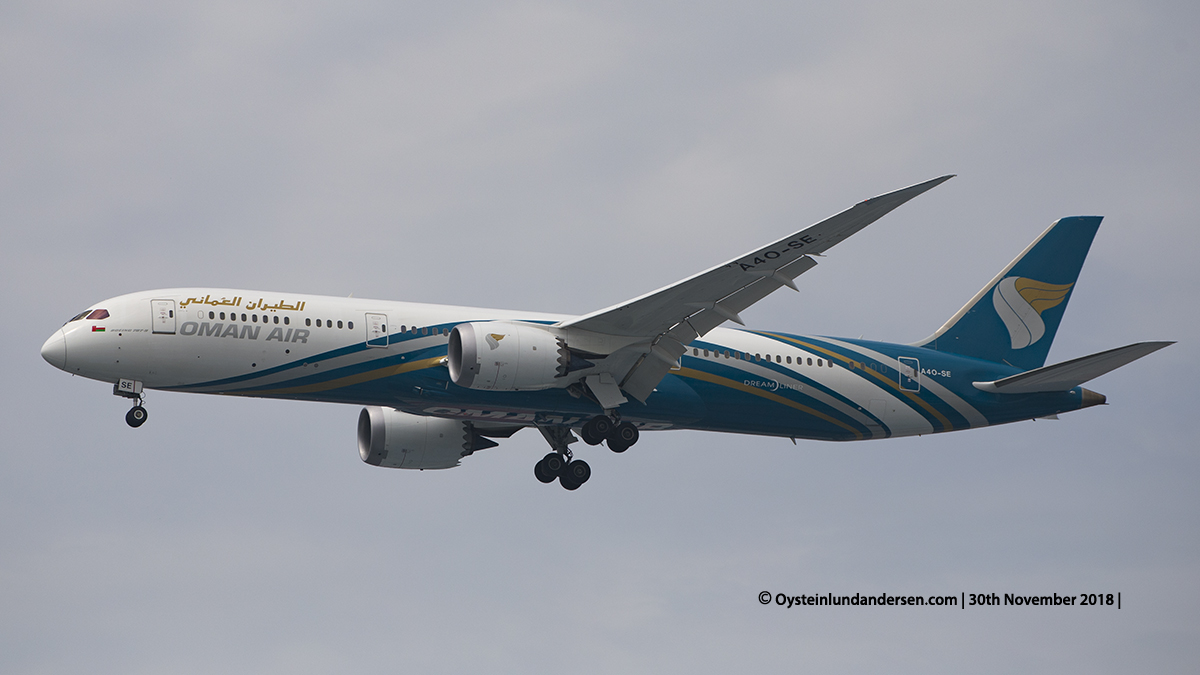 Oman Air Boeing 787-9 (A4O-SE) Jakarta airport Indonesia CGK 