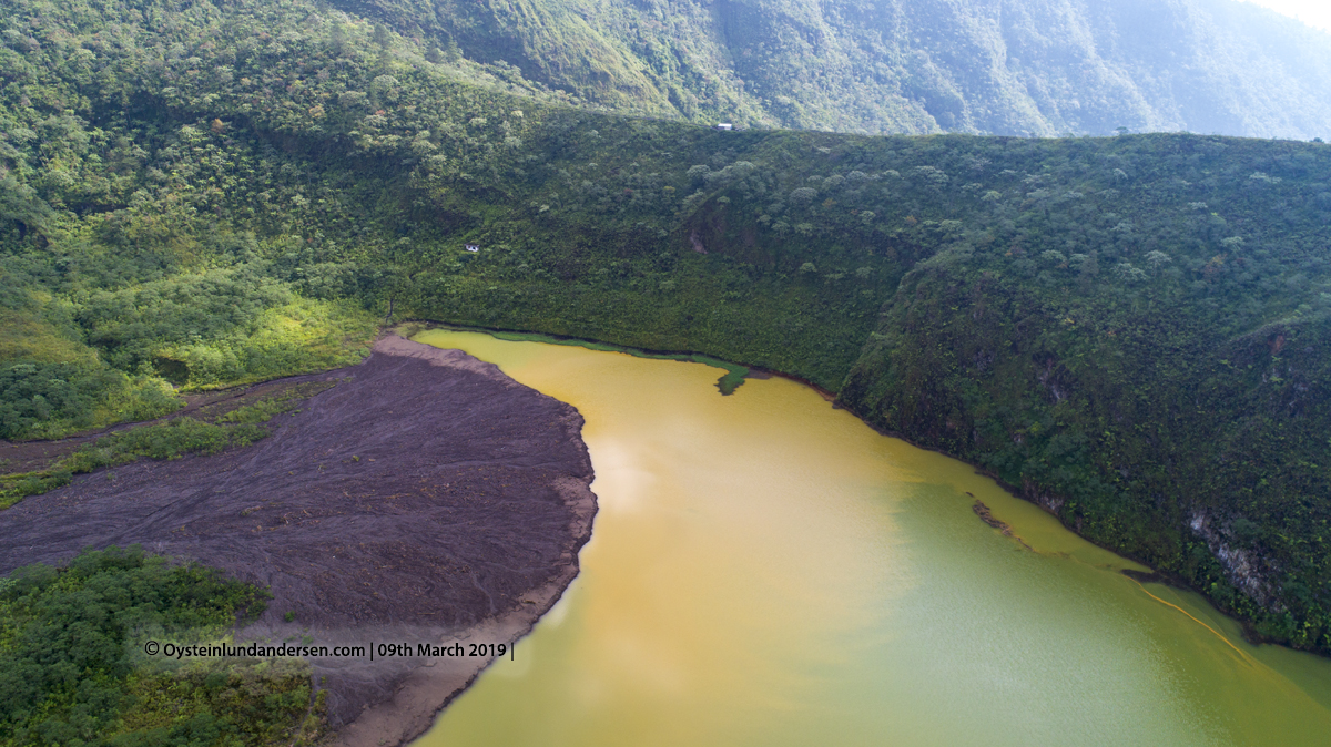 Galunggung Volcano Aerial Crater Cone 2019
