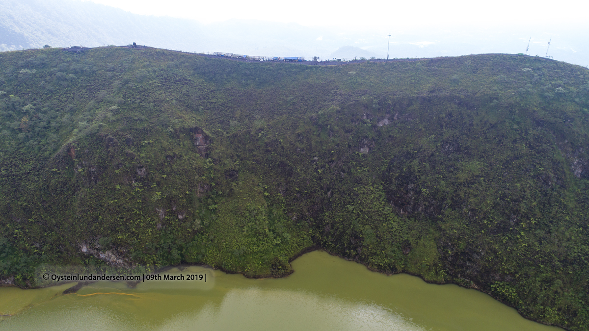 Galunggung Volcano Aerial Crater Cone 2019