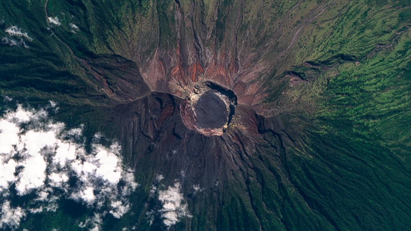 Agung, volcano, indonesia, satellite, image, 2021, Bali